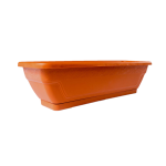 Flowerpot, planter type, Sterk, rustic model, 80 cm, brown color, plate included